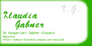 klaudia gabner business card